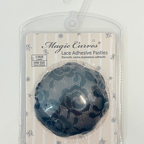 MAGIC CURVES (Black) LACE ADHESIVE PASTIES - Picture 3 of 4